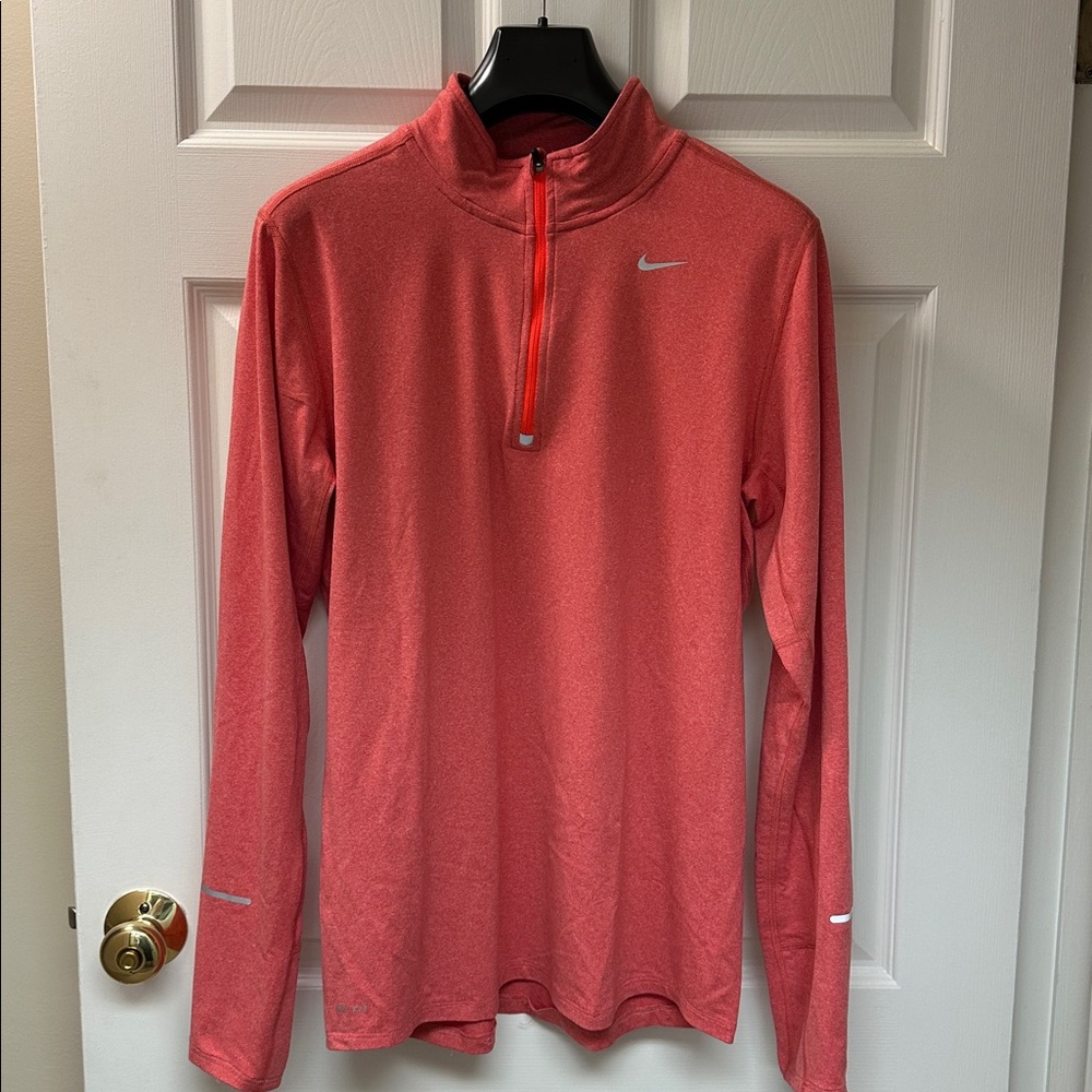 Nike Crimson Half-Zip Long Sleeve Top